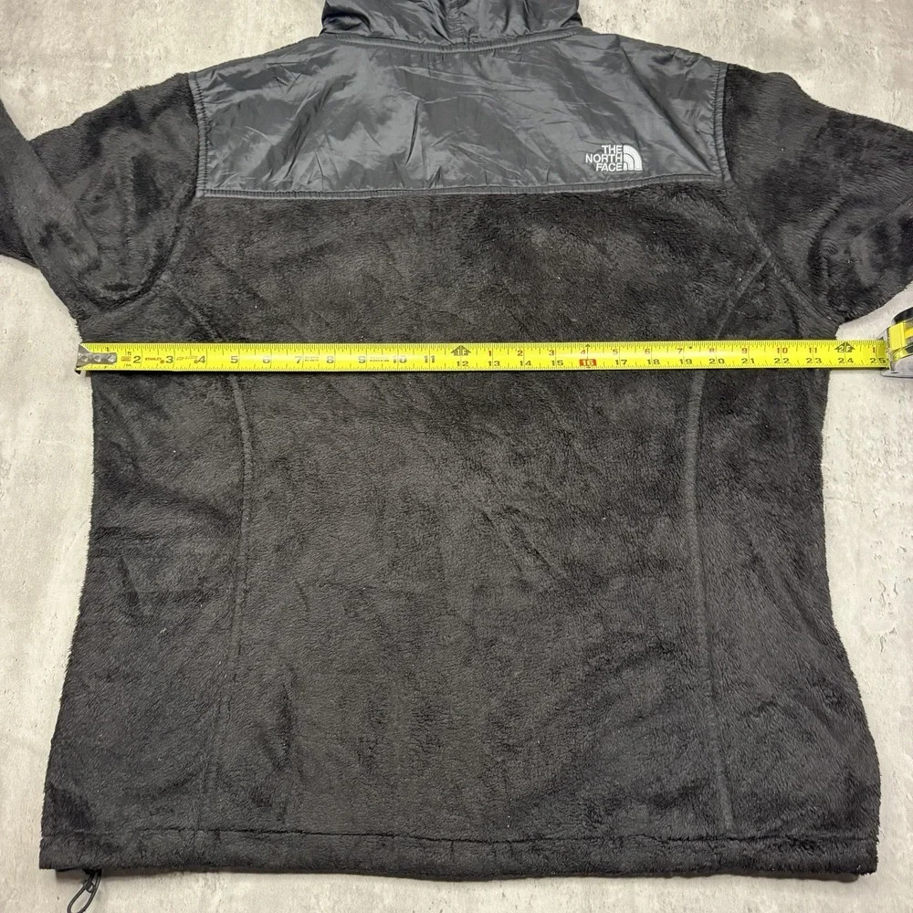 The North Face Osito Black Hooded Full Zip Fleece Jacket Womens XL Hike Cozy